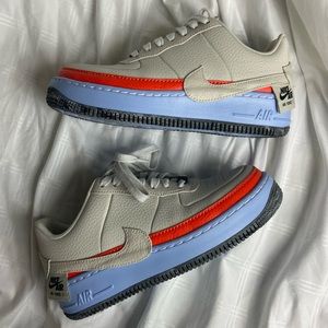Air Force 1 - Cream/Orange/Carolina Blue